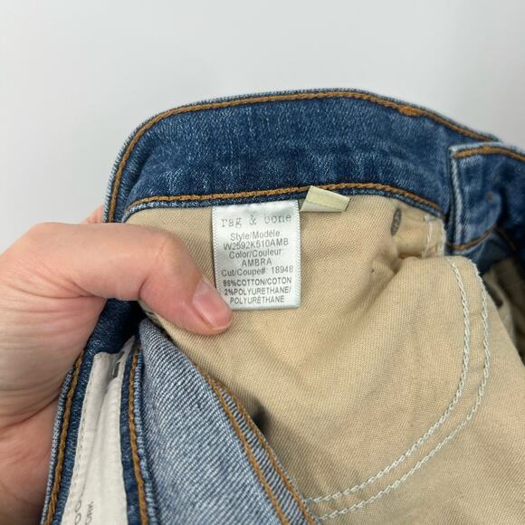 Rag & Bone Dre Capri Low-Rise Slim Boyfriend Jeans in Ambra - Picture 8 of 8